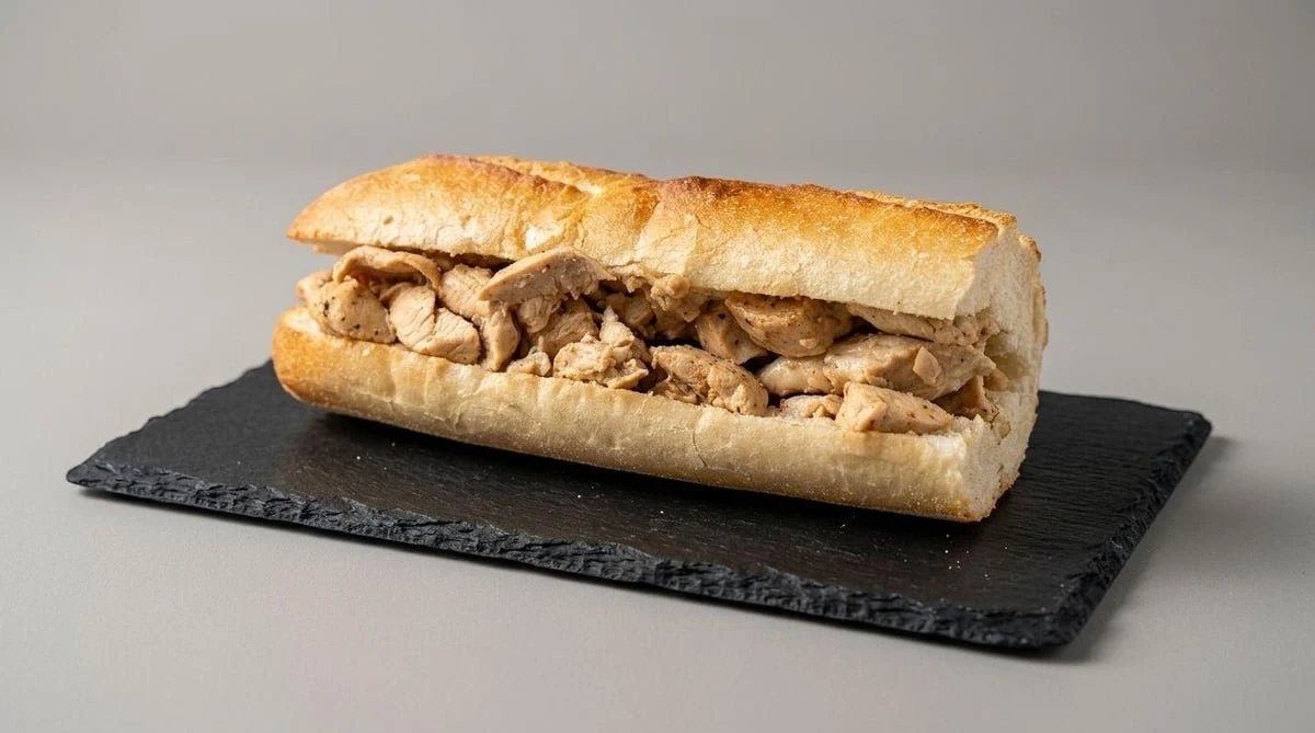 A chicken cutlet sandwich on a fresh roll