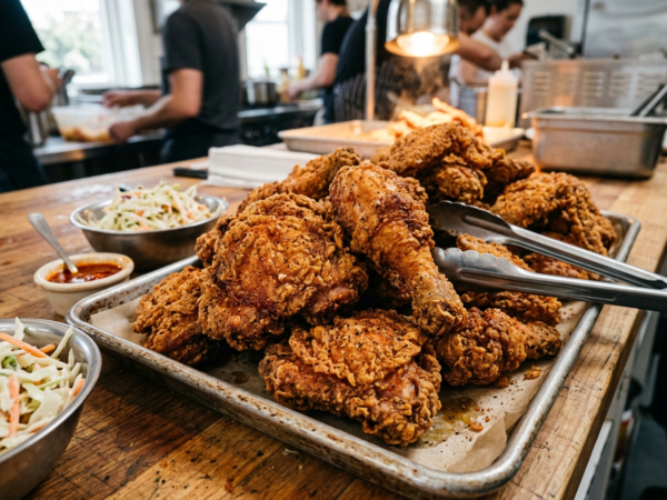 Fast and Crispy Fried Chicken for a Crowd