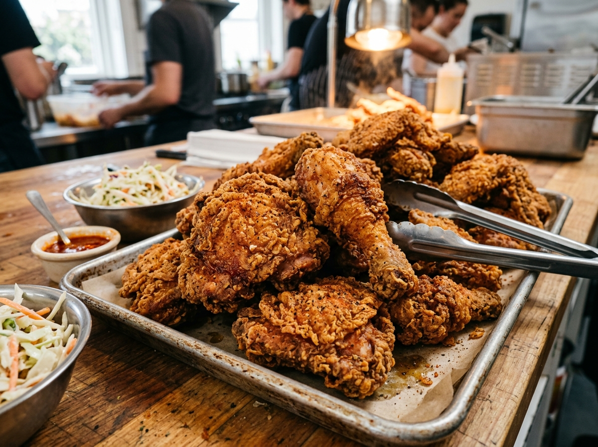Fast and Crispy Fried Chicken for a Crowd