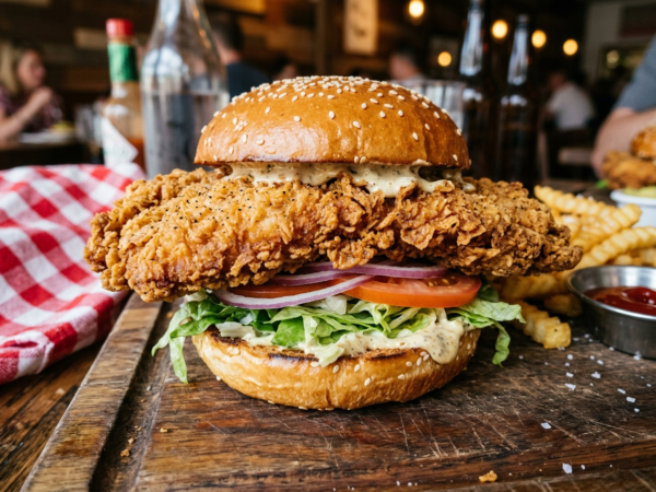 Fried Pork Tenderloin Sandwich