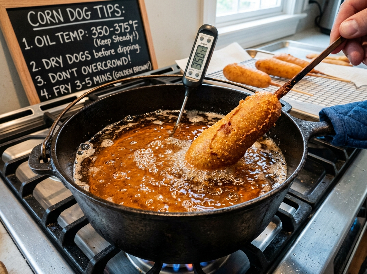 Homemade Corn Dogs: Frying Temps and Tips