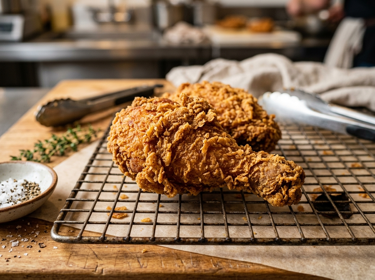 The Secret to Golden Non-Greasy Fried Chicken at Home