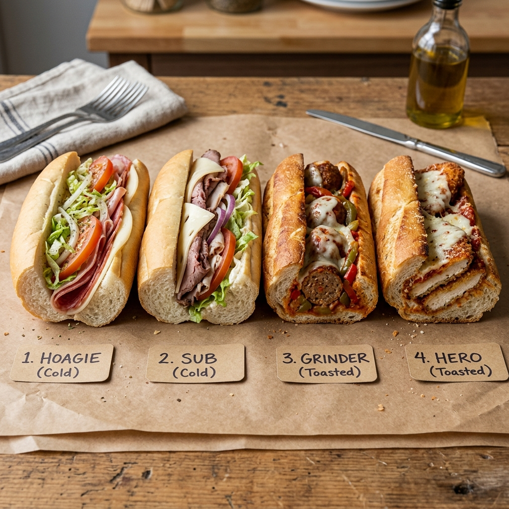 Hoagie vs Sub vs Grinder vs Hero What's the Difference
