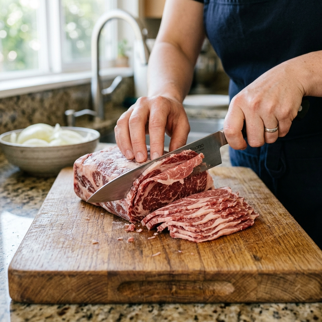 How to Slice Meat Thin for Cheesesteaks at Home